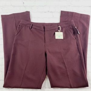 Kut From the Cloth Ana Pants - Wine Burgundy Maroon Trousers - 16 Long